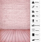 Einfach Rosa Solide Birck Boden Geburtstag Party Hintergrund